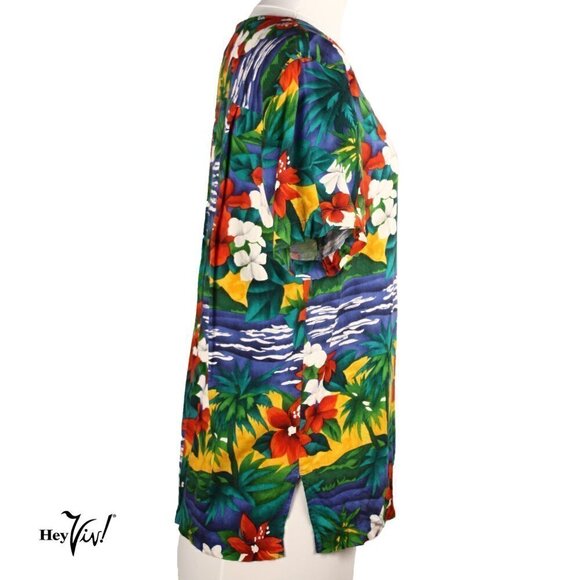 Vintage Hawaiian Shirt Original Russ Sports Company Short Sleeve Sz Sm - Hey Viv - Picture 2 of 6